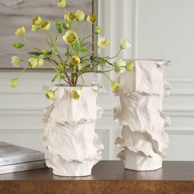 Ensemble de 2 vases Uttermost Ripple Crest