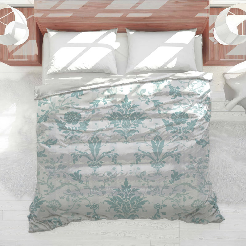 Édredon floral à motif damassé, Twin