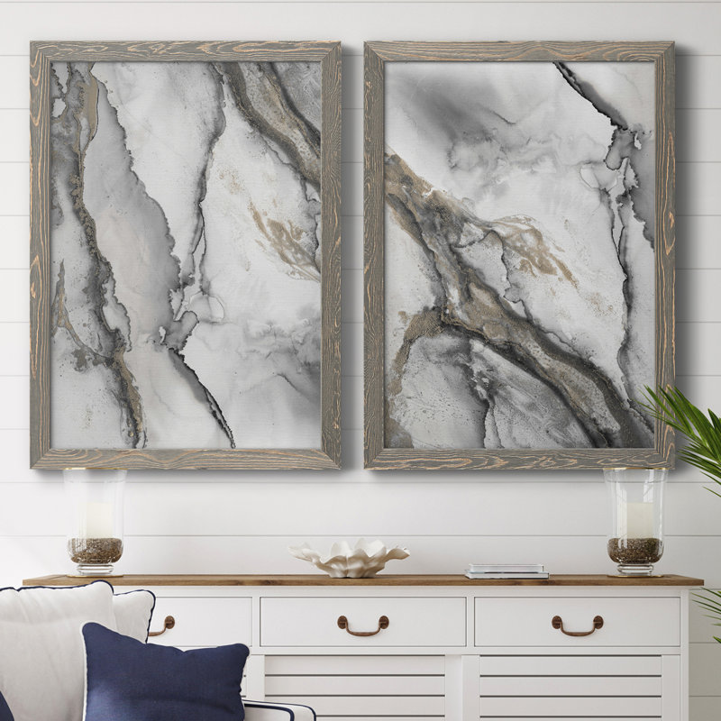 «Abstract Ink Fantasy I», toile encadrée de qualité supérieure - prête à être accrochée, H 24 po x l 36 po x P 1,5 po