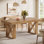 Table de salle à manger de ferme 63 po pour 4 à 6 personnes, table de cuisine rectangulaire avec finition en bois rustique