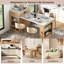 Îlot de cuisine 59,5 po avec table de salle à manger extensible et rangement double-face-969992623
