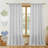 Semi Sheer Rod Pocket Curtain Panel with Tassel Fringe – Faux Linen Textured, Light Filtering, 1 Panel-509945923-509945932