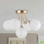Lustre semi-encastré 5 lumières encastré de couloir