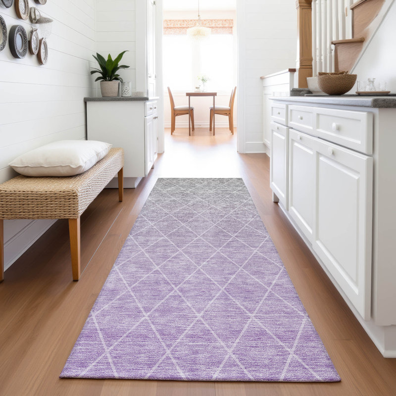 Premium Machine Washable Verrett AMF1175 Geometric Rug, Runner 2'3" x 7'6"