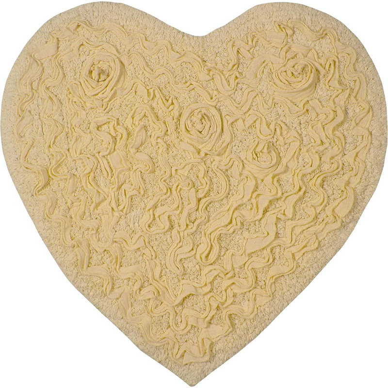 Tapis de salle de bain, Jaune, L 25 po x L 25 po