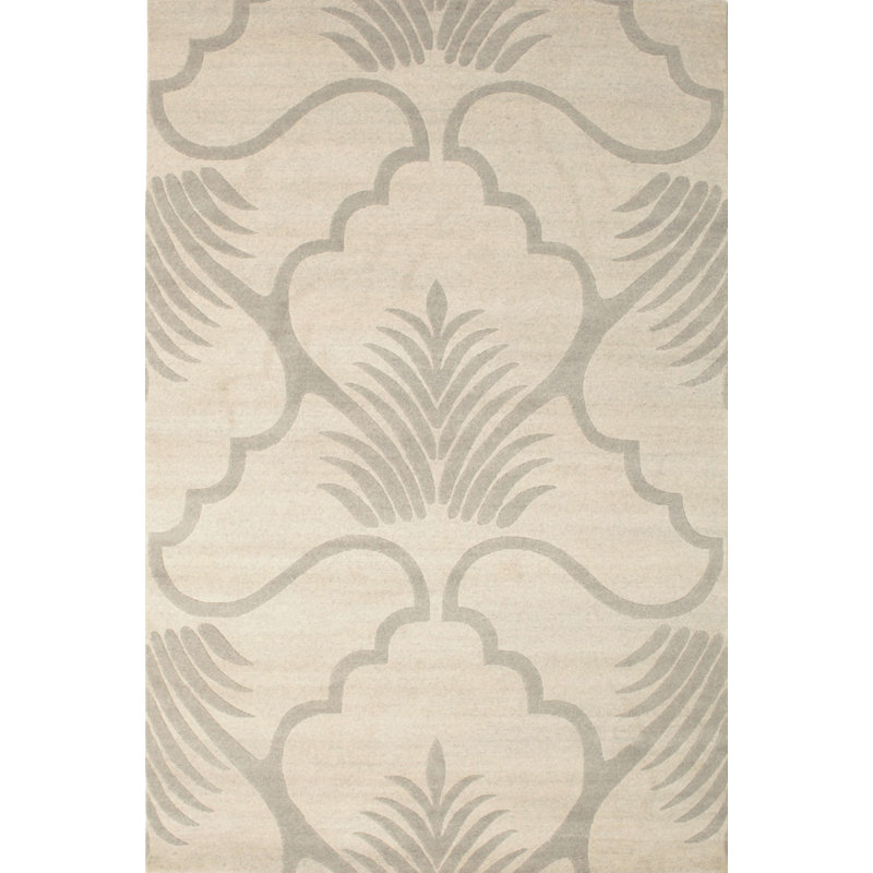 Tapis beige à motif abstrait Theodor, Rectangle 8 pi x 12 pi