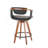 Oracle Mid-Century Modern Counter Stool In Walnut Bamboo And Black Faux Leather By Lumisource-2059721970