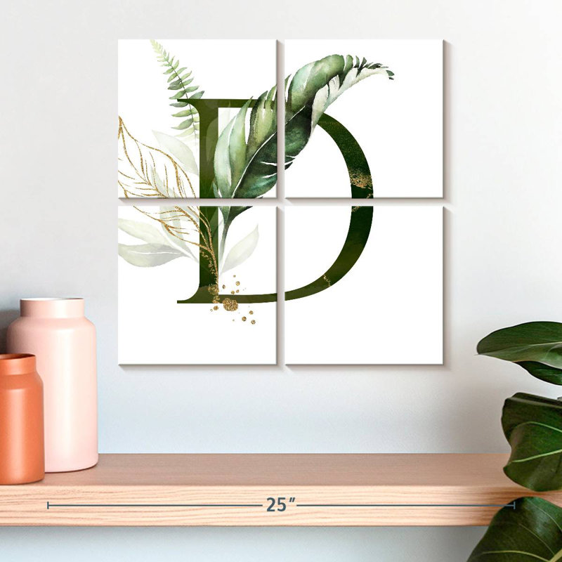 Keiri Tropical Leaves Letter D
