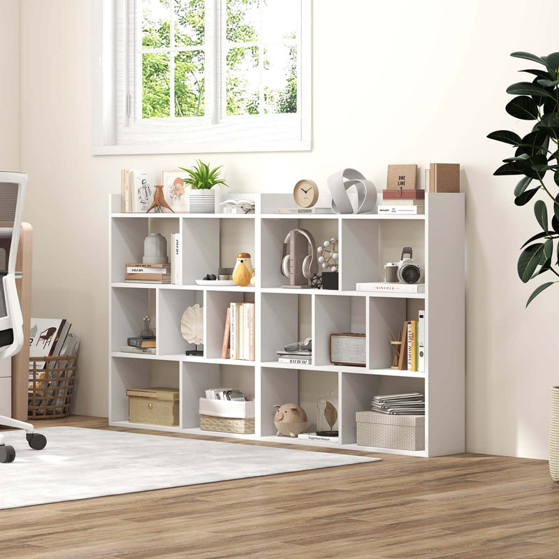 Bibliothèque ouverte 2 pièces Ebern Designs, Blanc