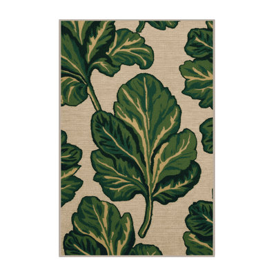 Washable Malabar Spinach Vegetables Area Rug