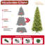 Arbre de Noël en forme de crayon mince à conception compacte avec lumières DEL chaudes pour les petits espaces
