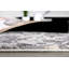 Tapis abstrait en polyester tissé à la machine en crème / gris-1816363661