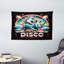 Winston Porter Funny Wall Hanging Tapestry Unicorn to the Disco Colorful Black Multicolor-1970602328