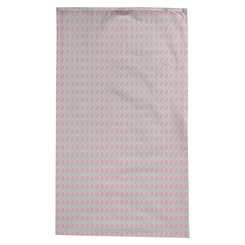 Leffel Stripe Diamonds Tablecloth, Pink/Teal