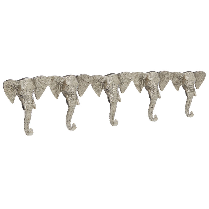 Cormac Metal Wall 5 - Hook Wall Mounted Coat Rack