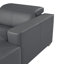 Canapé modulaire en cuir véritable gris foncé de 8 pièces avec 3 fauteuils inclinables électriques et appuis-tête réglables faisant face à gauche-81284641