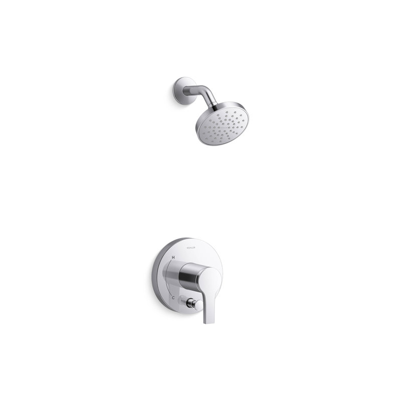 Elate Rite-Temp Shower Trim Kit With Push-Button Diverter, 2.5 Gpm, Polished Chrome