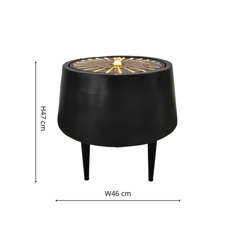 Outdoor Metal Fountain with Lights