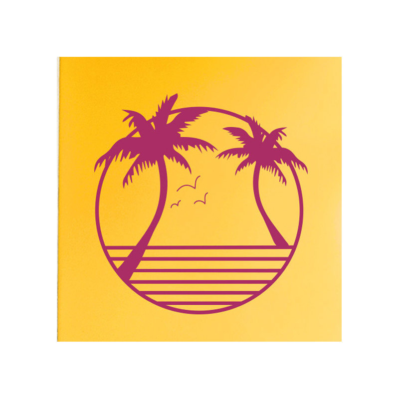 Nautical & Beach Non-Wall Damaging Wall Decal, Violet