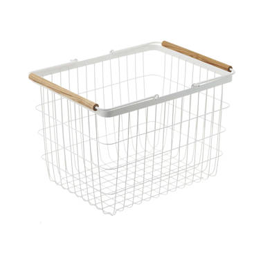 Latitude Run® Bamboo Rectangle Basket With Handle, Hamper For