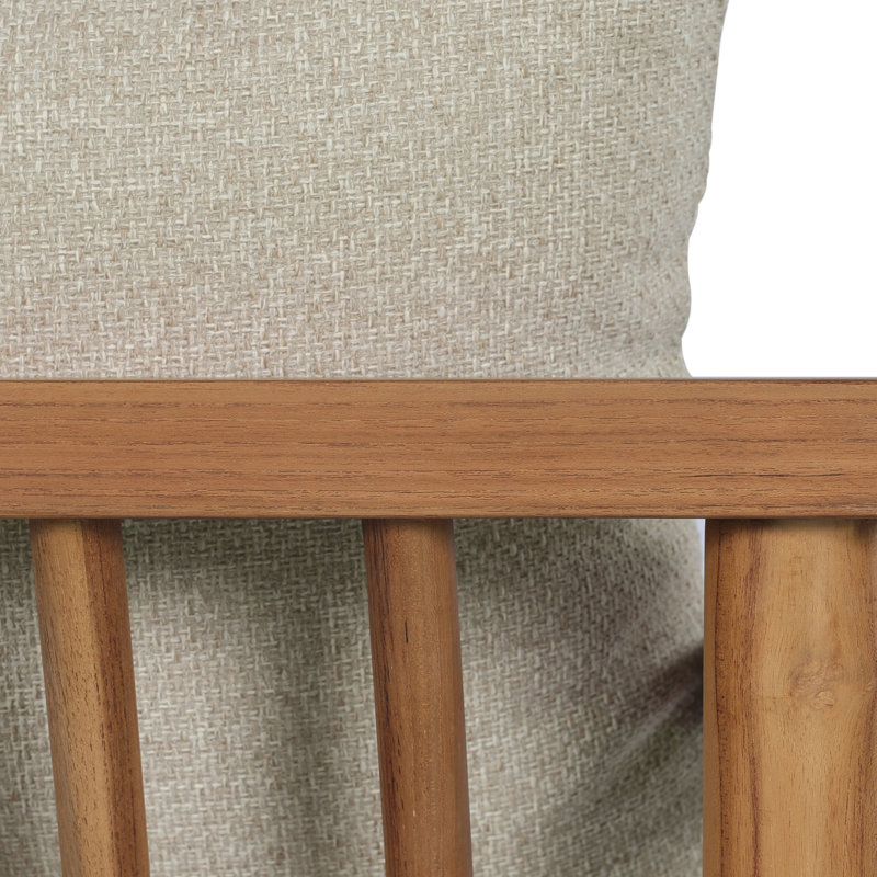 Swiger Teak Patio Chair with Cream Cushions