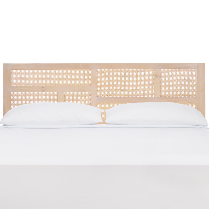 Nariely Rattan Headboard, White Washed, King