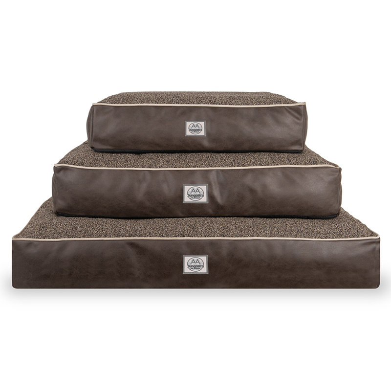 Jungolica Orthopedic Pet Bed, 100cm H x 90cm W x 20cm D, Dark Brown