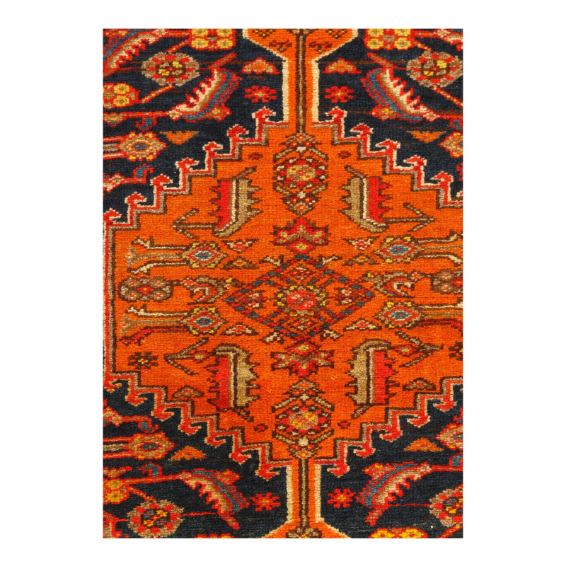 Canvello Fine Hand Knotted Silkroad Hamadan Rugs - 4'3'' X 6'3''