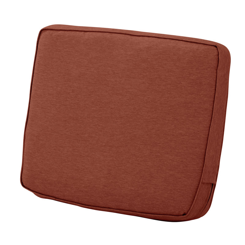 Pina Outdoor Lounge Chair Seat Cushion, Heather Henna Red, 4" H x 25" W x 22" D