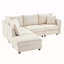Canapé modulaire moderne 89 * 79 avec assise profonde, rayures verticales, repose-pieds mobile et coussins décoratifs pour un salon confortable-117248056