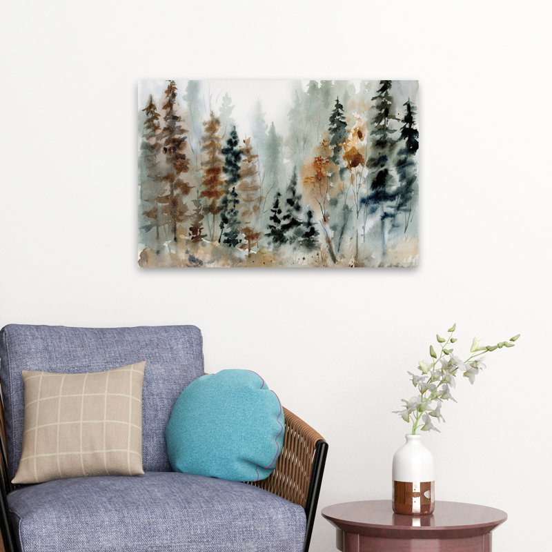 Forêt contemporaine et minimaliste du Nord, H 24 po x l 16 po
