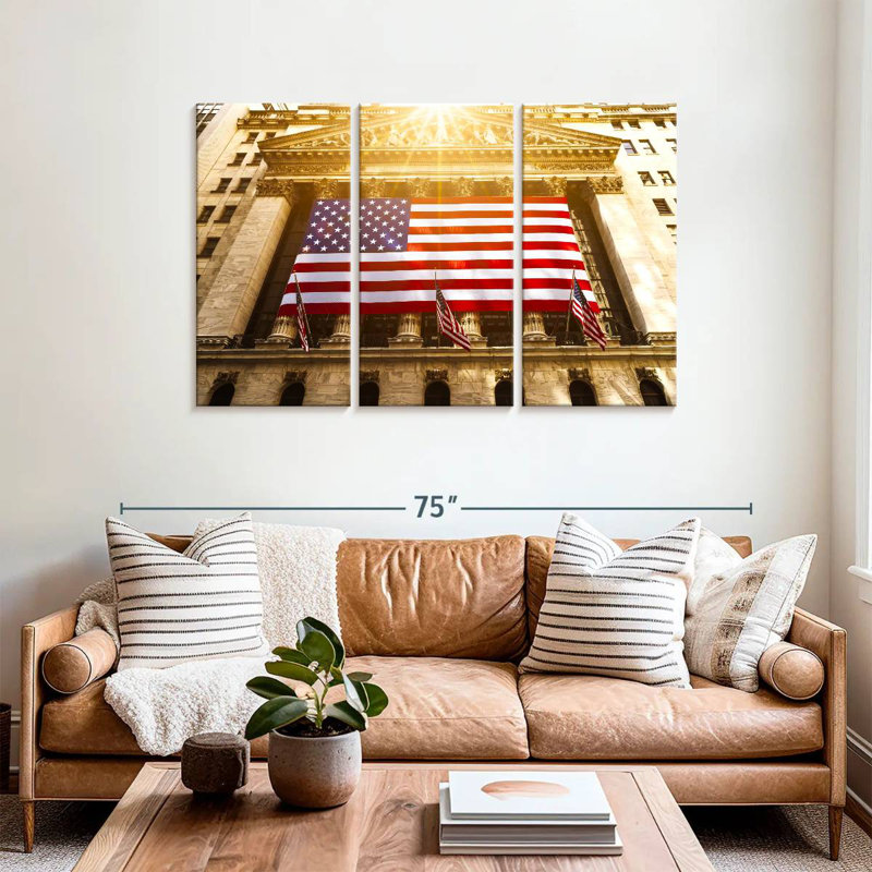 Borges Wall Street US Flag, 36" H x 57" W