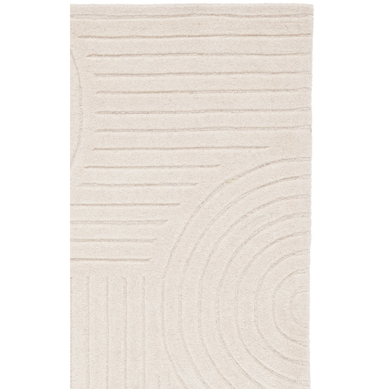 Rambrij Hand Tufted Wool & Cotton Abstract Rug, Rectangle 4' x 6'