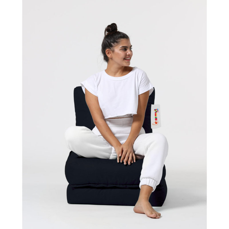 Polyester Outdoor Friendly Bean Bag, Black 100% Polyester