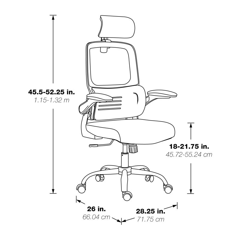 Orion Ergonomic Office Chair, Black, White