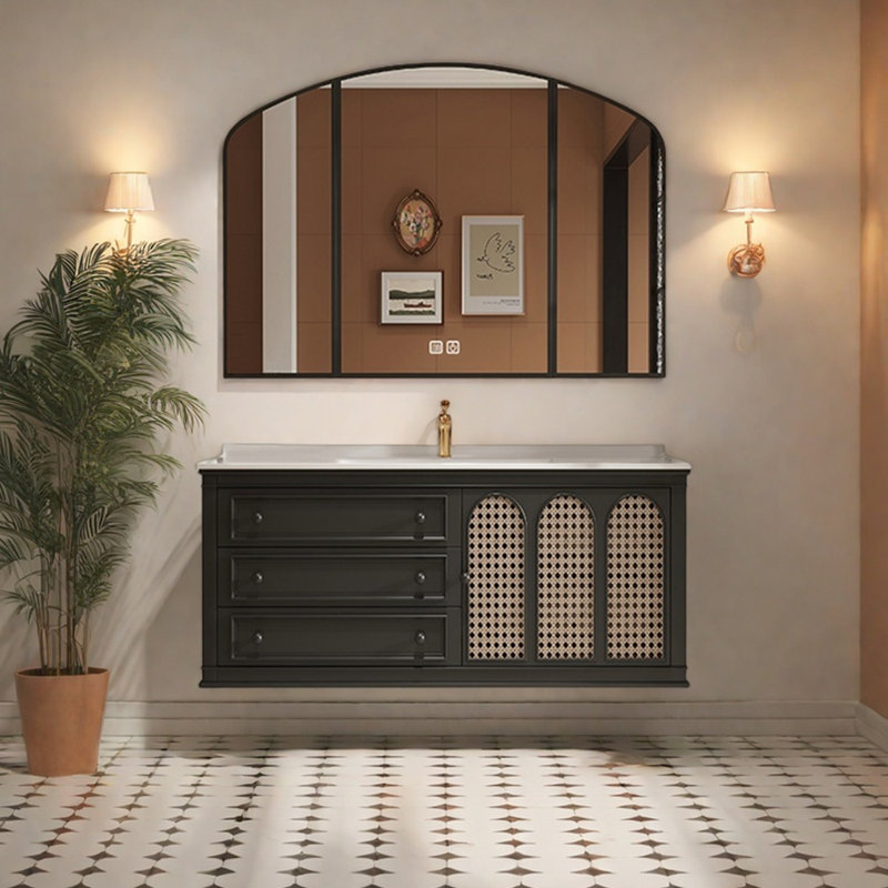 Armoire de salle de bain style français de luxe rétro