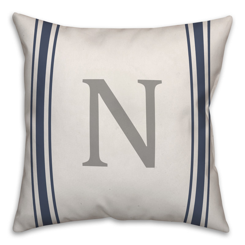 Striped Reversible Throw Pillow, N