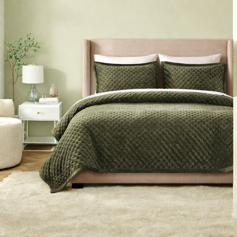 Velvet Coverlet Set