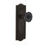 Black Crystal Interior Mortise Door Knob with Meadows Long Plate-986792661-986792656