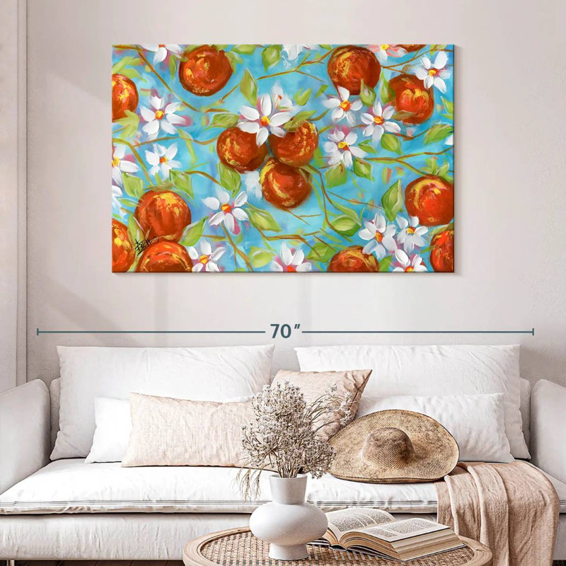 Yarlin Orange Blossoms, 32" H x 48" W