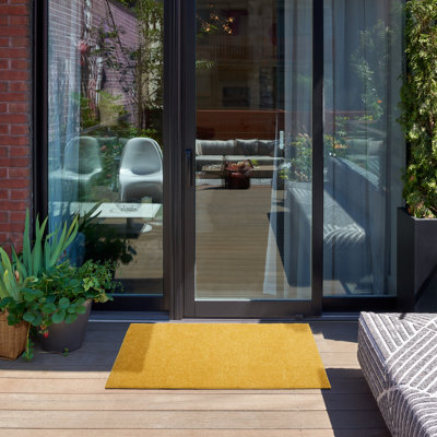 Tapis intérieur / extérieur jaune Nourison Essentials