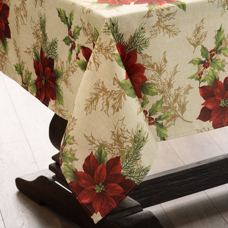 La Classica Solid Color Linen Tablecloth, Ivory, 146" L x 70" W