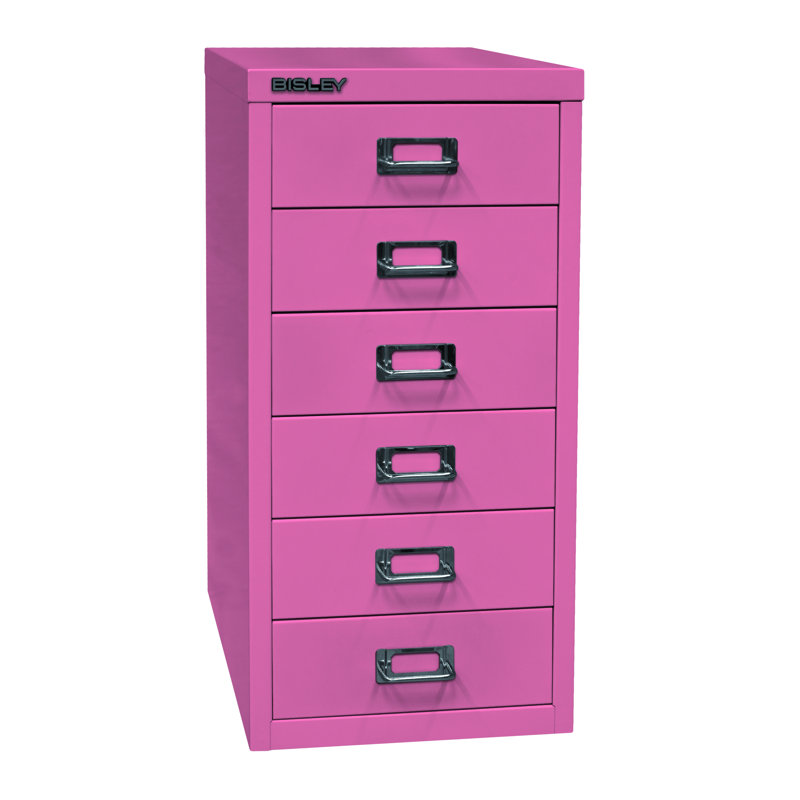 29er 27.9cm Wide 6 -Drawer File Cabinet, Pink