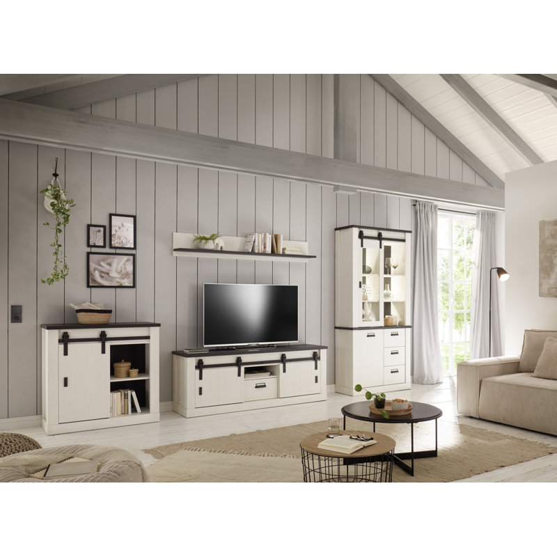 Jackeline 1 - Door Accent Cabinet, White/Black