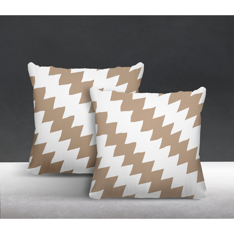 Coussin décoratif intérieur / extérieur, Beige, L 19 po x H 19 po