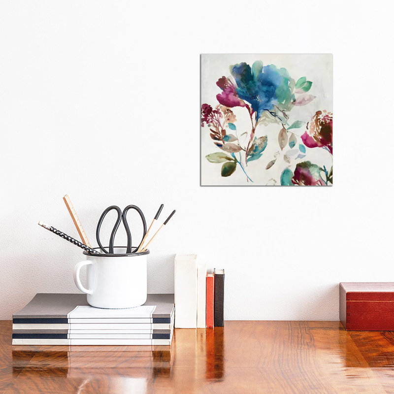 Blossoming I by Asia Jensen - Wrapped Canvas Painting, 30.48 cm H x 30.48 cm W