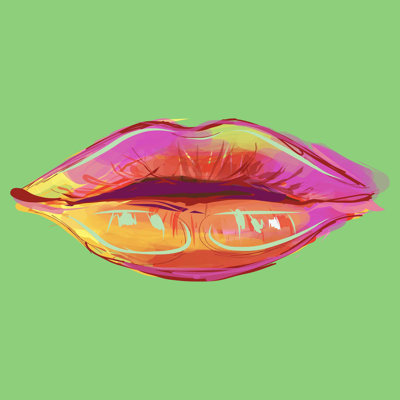«Lip Service» par Yaffa G - impression sur toile