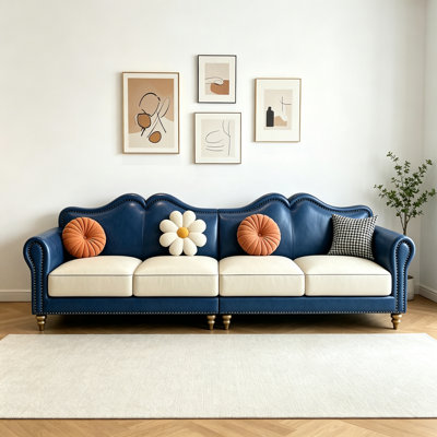 Canapé bleu clair de luxe de style américain