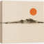 «Minimal Abstract Landscape with Orange Sun Serenity Decor», reproduction d'art sur toile encadrée-120419849-120797248