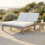 Méridienne double réglable pour l'extérieur avec coussins - Méridienne de patio en bois massif pour la piscine, le jardin ou le balcon-1767570346